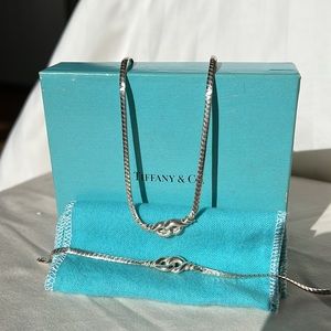 Tiffany & Co. Silver Infinity Necklace and Bracelet Set